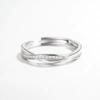 Intertwined Love Couple Rings: Openable Ring Set, Japanese-Korean Inspired, Perfect Simple Valentine's Day Gift.