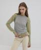 Obeodyupeulleeo Sheer Glossy Halter Knit Top_Silver