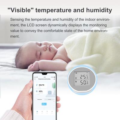 Tuya Zigbee Temperature Humidity Sensor Indoor Hygrometer Thermometer Detector LCD Screen Smart Life App Battery Or USB Powered
