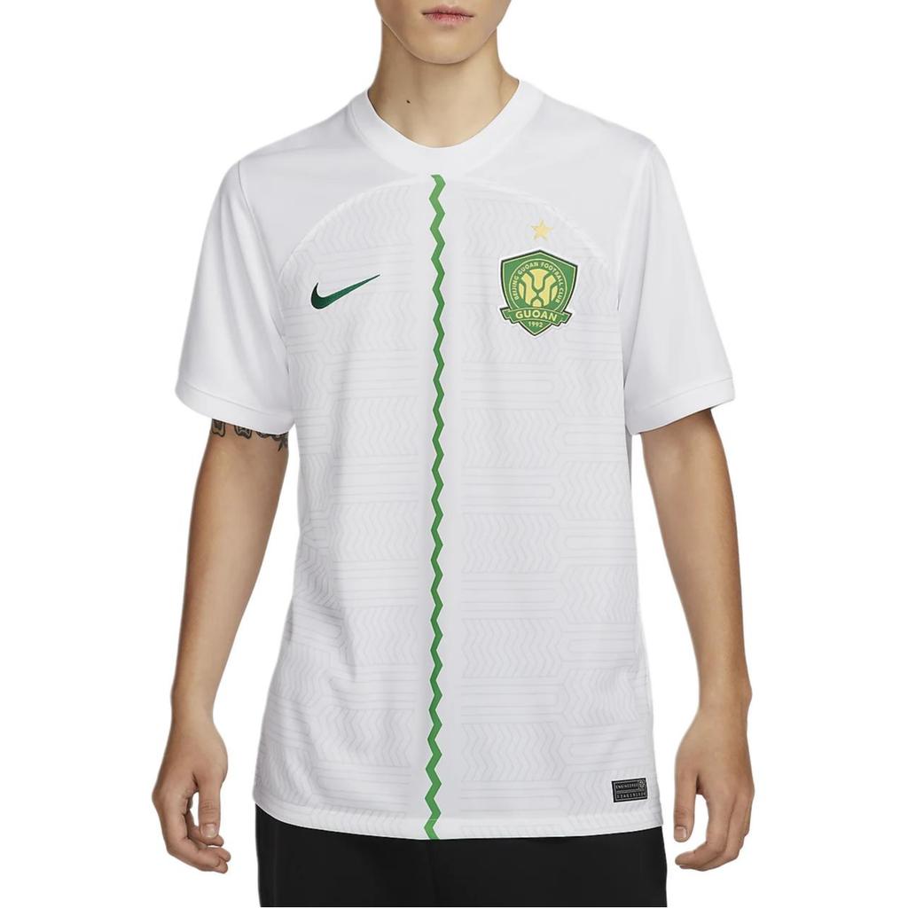 Nike Dri-FIT Beijing Guoan Away Fan Edition Crew Neck Short Sleeve Football Shirt Men Tops White HF7425-100