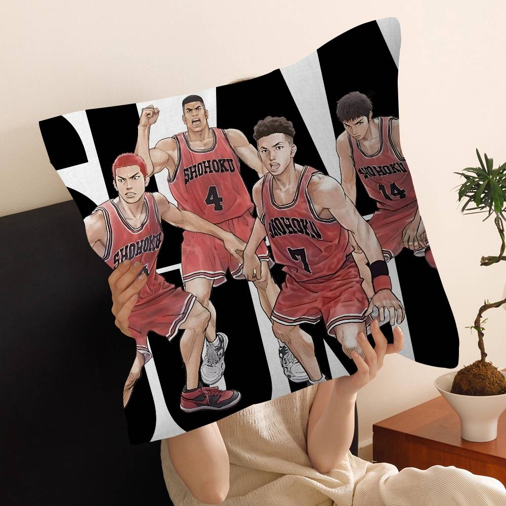 Japanese Cartoon S-Slams D-Dunk Pillow Cushion Cover Pillowcase Living Room Sofa Home Decor Customized
