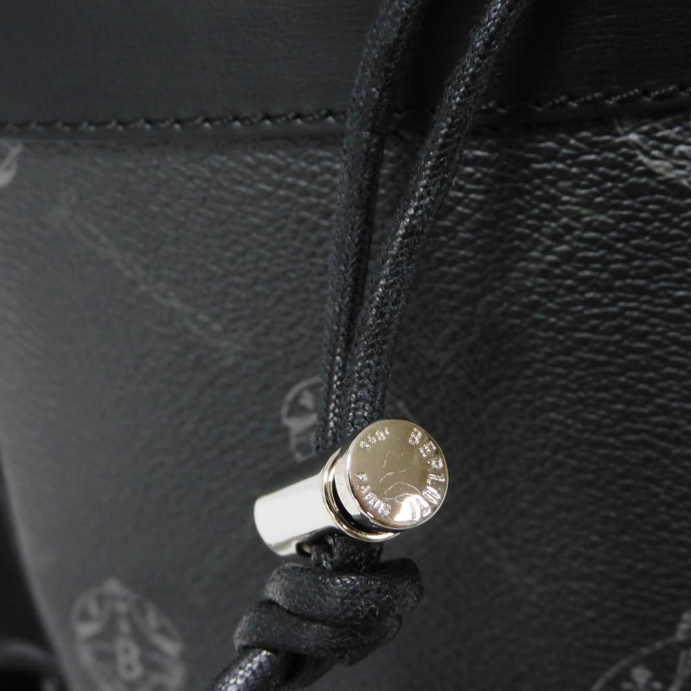 Used 11828 Hiker Daypack 7927 New Logo Emblem Signature Cocoa Brown Crest Black Made in Italy Men's from Japan AUTHENTIC