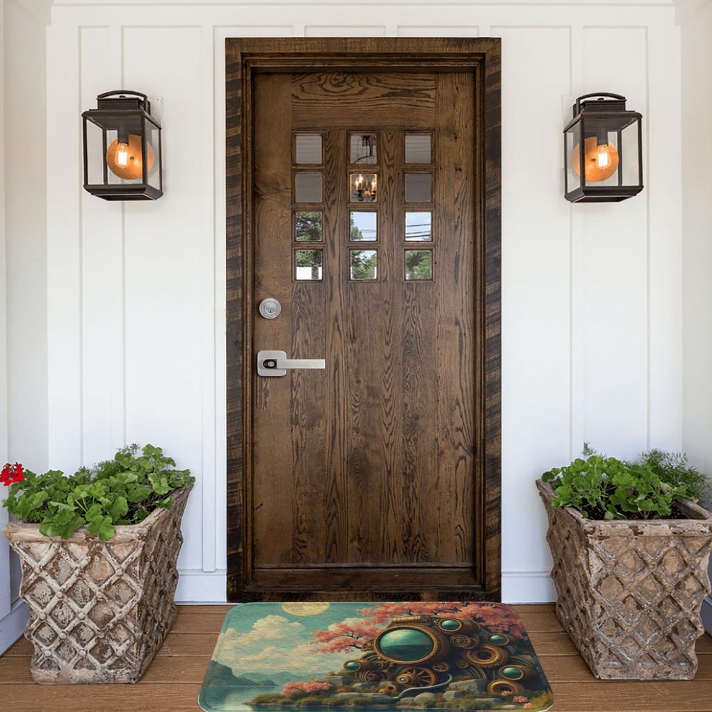 1PC Steampunk Fantasy Kitchen Rug Non-Slip Door Mat Pop Design Bathroom Rug Bath Mat Carpet for Home Sink Laundry Decor