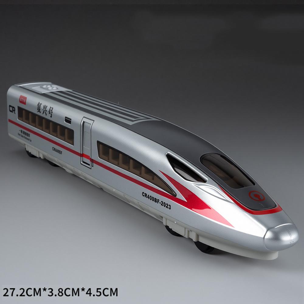 1:60 Scale High-speed Rail Model Miniature Toys Alloy Diecast Rail Cars Sound Light Doors Opened Toy Train Models for Kids Gifts