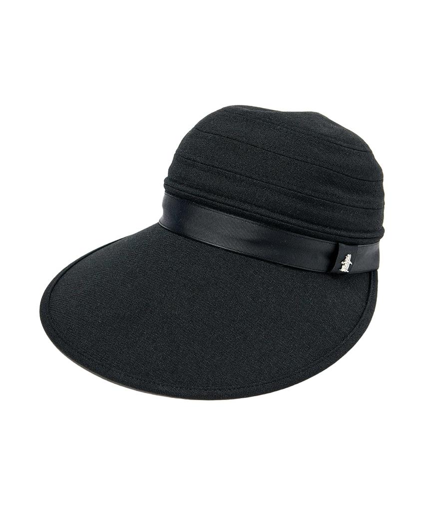 [Munsingwear] Cap, 2-way Visor, UV Protection, Heat Insulation, Linen Material, Cosmetic Care Tape, Golf, MG5SCP00L, Women's, BK00 (black)