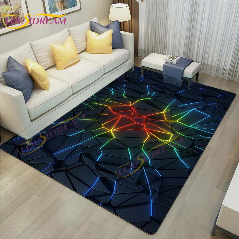 3D Vortex Illusion Rug Abstract Rug Modern Carpets for Living Room Area Rug Non Slip Floor Rug Teen's Rug Game Room Rug Play Mat