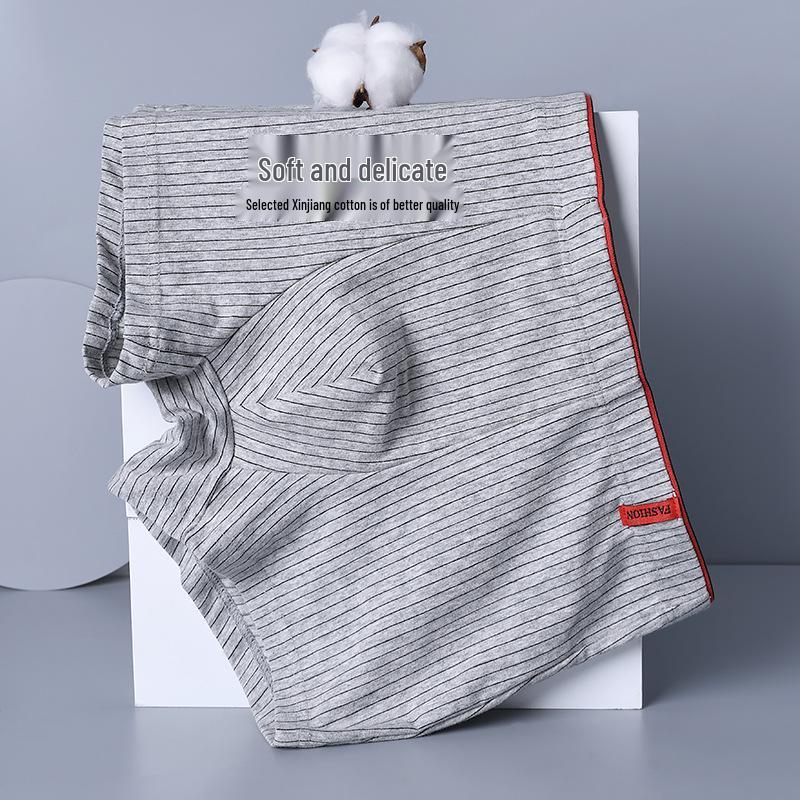 Pure Cotton Antibacterial Men's High Elastic Boxer Briefs