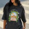 Vintage Washed Black Cityscape Graphic Print T-Shirt Men Women Casablanca Bangkok Loose Casual O-Neck Streetwear Hip Hop Fashion Summer New Tee