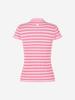 LORDLOAR Striped Slim Collar Knit Pink