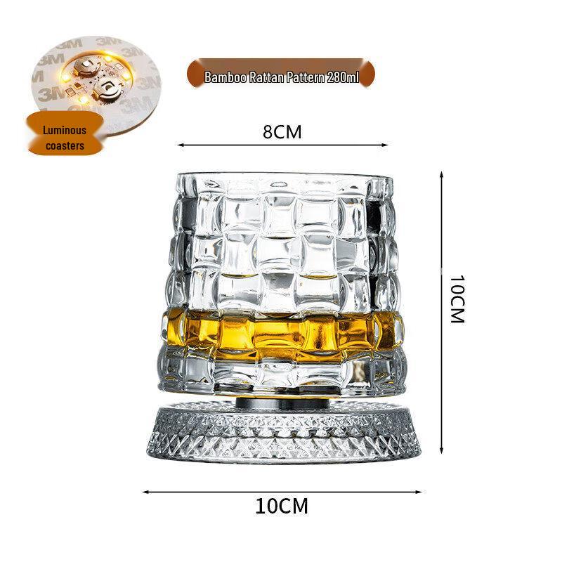 Qiwei Rotating Crystal Whiskey & Brandy Glass