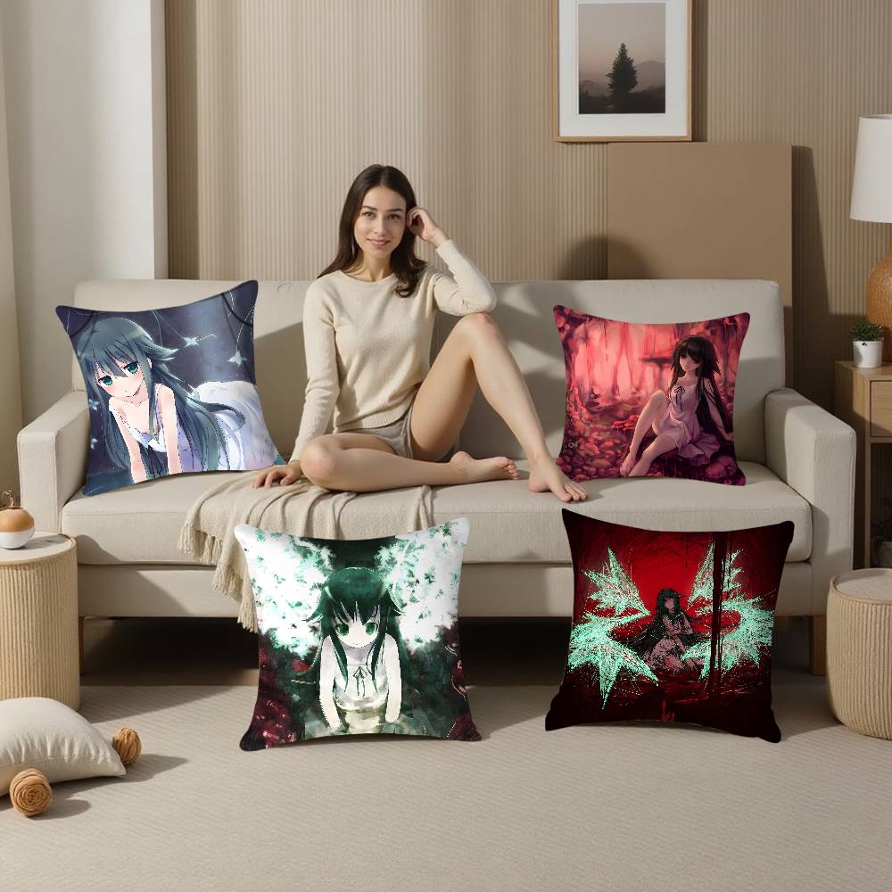 Saya No Uta The Song Of Saya Pillow Case Plush Fabric Soft Pillowcase Double Sided Print Cushion Cover Household Gifts