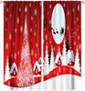 Kids Christmas Nutcracker Curtain Soldier Model Merry Xmas Window Treatments For Bedroom Living Room Snowflakes Winter Reddrapes