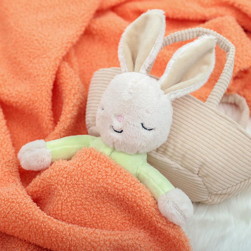 Sleeping Bunny Plush Toy With Pp Cotton Filling For Baby Girls Gift Idea