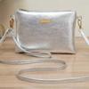 Borsa a tracolla mini casual color oro metallizzato, Borsa a spalla da donna lucida, Versatile per feste, appuntamenti, uscite quotidiane