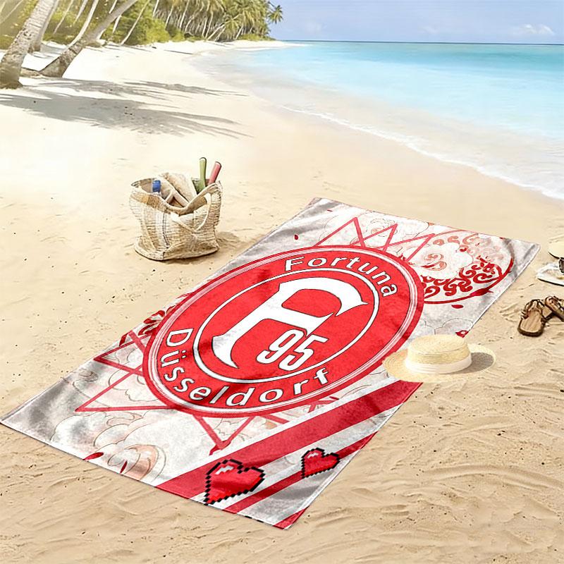 Πετσέτα Παραλίας Fortuna Düsseldorf Print, Μεγάλη Μαλακή Πετσέτα Γρήγορου Στεγνώματος για Παραλία Κάμπινγκ Κολύμπι