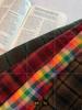 Rainbow Korean-Style Pleated Plaid Wool A-Line Skirt for Women - Winter Fashion