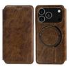 For iPhone 17 Pro Case Compatible with MagSafe Wallet Stand Leather Flip Phone Cover