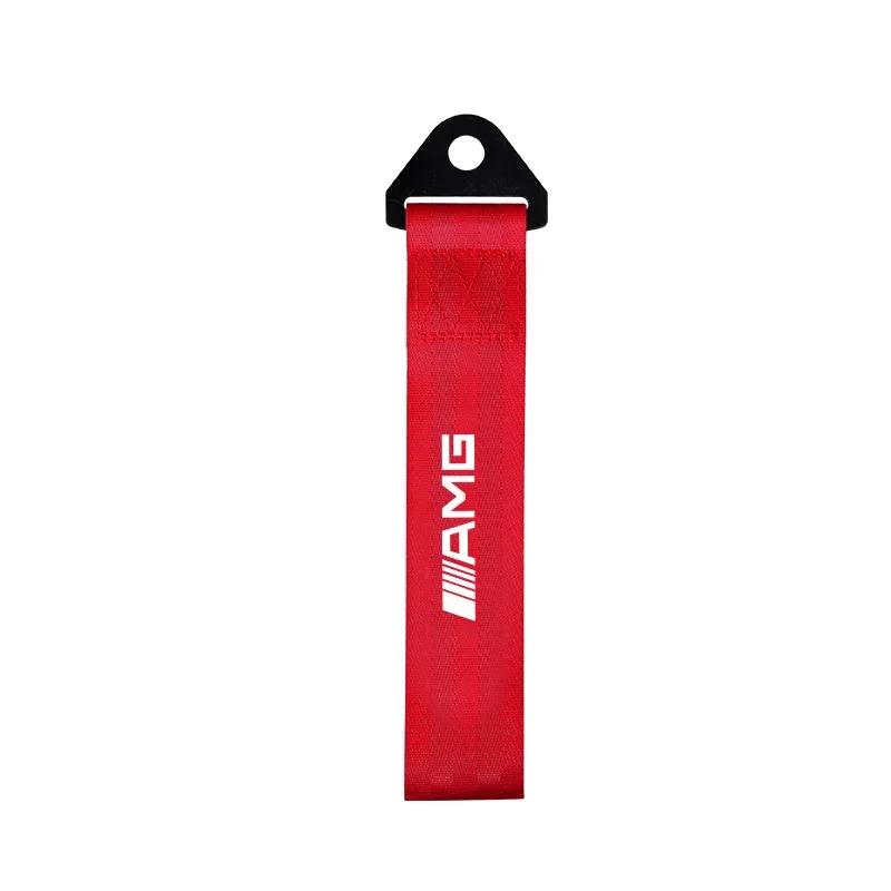 DMU3 1pcs For Mercedes benz A B R G Class GLK GLA C200 Towing Rope Nylon trailer Tow Ropes Car Tow Eye Strap Tow Strap Bumper Trailer