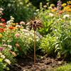 Artistic Outdoor Stake Vintage Rusty Cornflower Ground Stake 24 Inch Metal Wire Art Rustic Garden Decoration Decor Sculptures for Lawns Yard