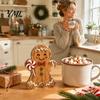 Kersttafeldecoratie Kerst Houten Peperkoekman Decor, Rustieke Peperkoek, Kerststok Huis Beeldjes, Kerst Schouw Ornamenten