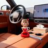 Car Solar-Powered Cute Dancing Cat Ornament Car Interior Center Console Ornament Decoration Car Roof Instrument Swing