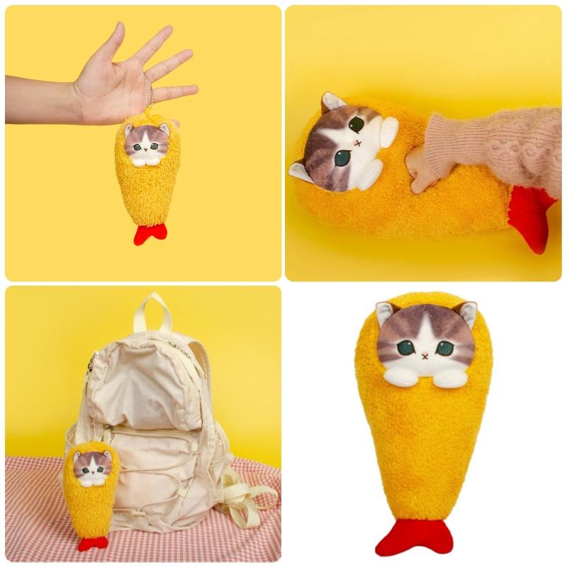 Cute Mofusand Shrimp Cat Plush Toy Hanging Ornament Gift For Cat Lovers