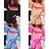 Relaxed Female Pullover Set With Color Block Pattern For Autumn Winter Casual Wear