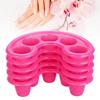 5pcs Rose Red 5-Hole Gel Soak Off Bowl Five Holes Nail UV Gel Removal Bowl  Finger Soaking Treatment