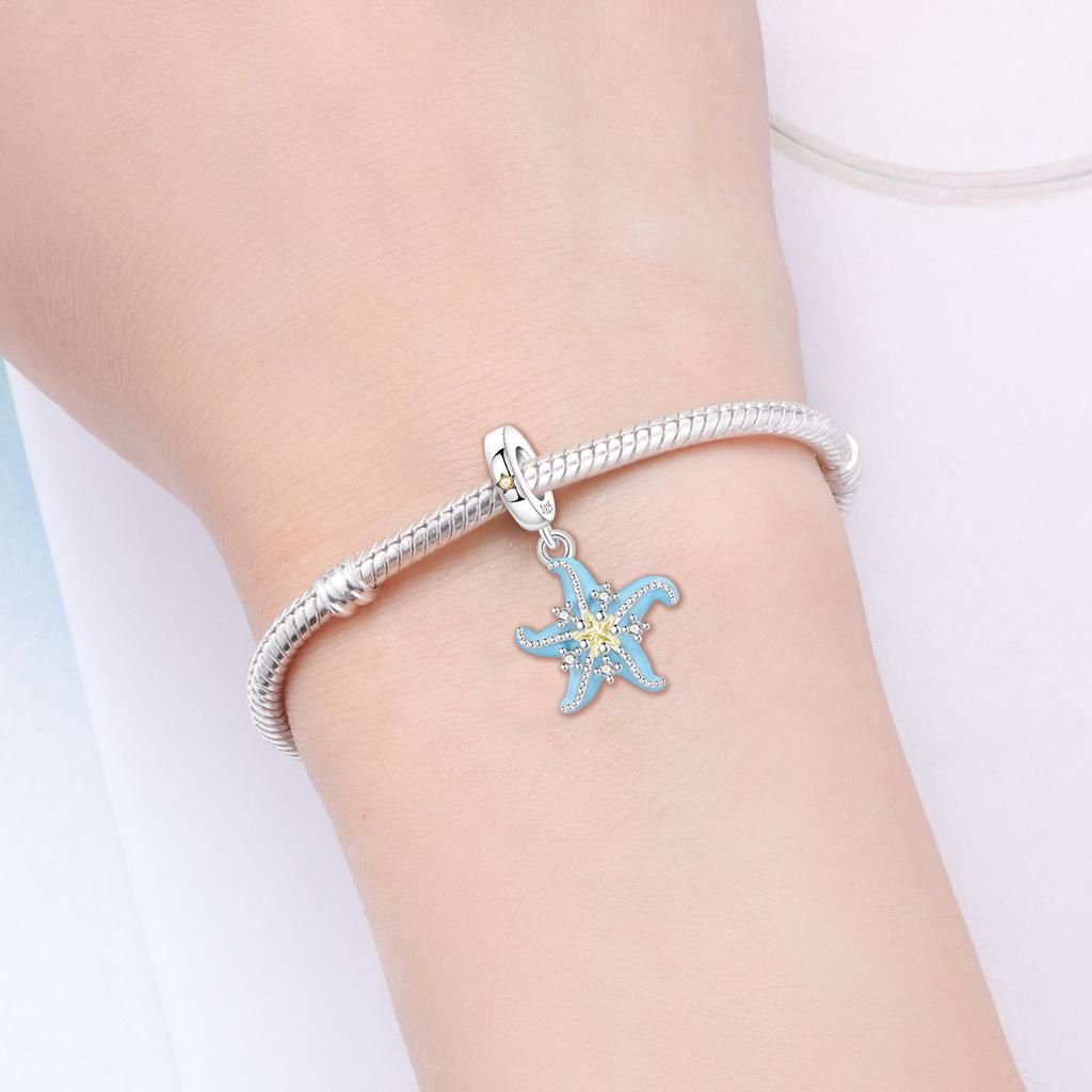 Copper Sea Star Ocean Pendant Beads Original Pendants Bracelet Charm Jewelry Party Diy Trendy Gifts