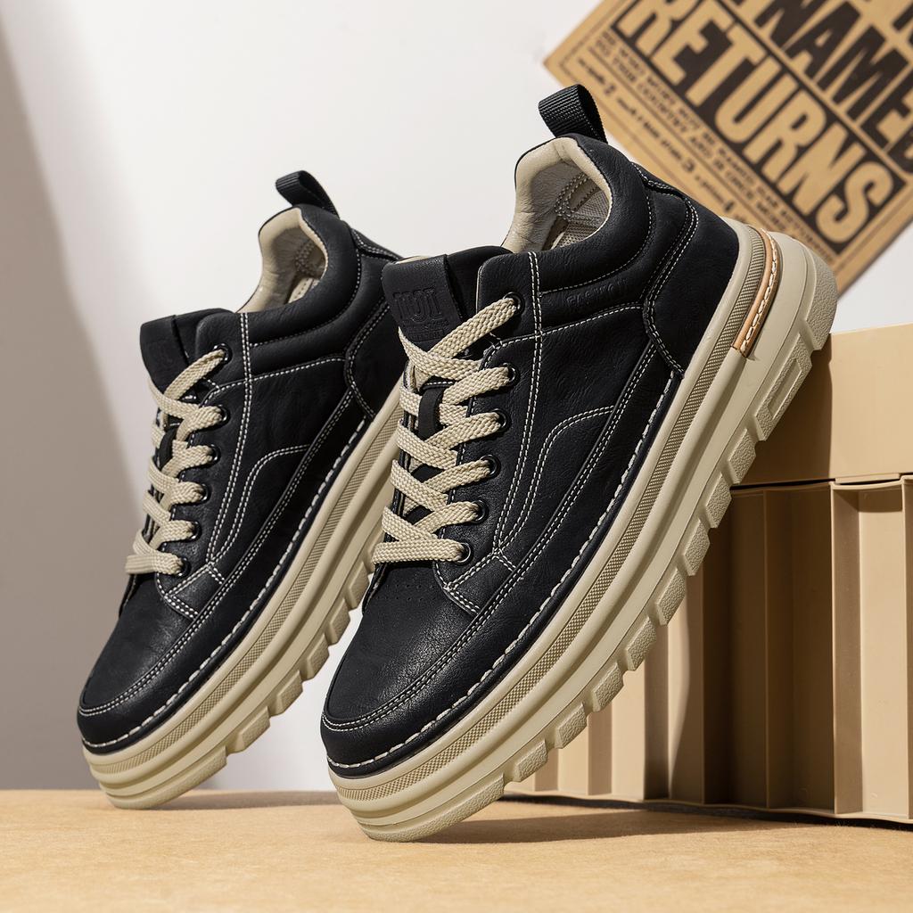 Autumn and winter new British Martin shoes casual mid-top board shoes platform short boots