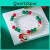 Weihnachtsperlenarmband-Set mit Schneeflocken- und Weihnachtsmann-Anhänger für Damen Weihnachtsgeschenk