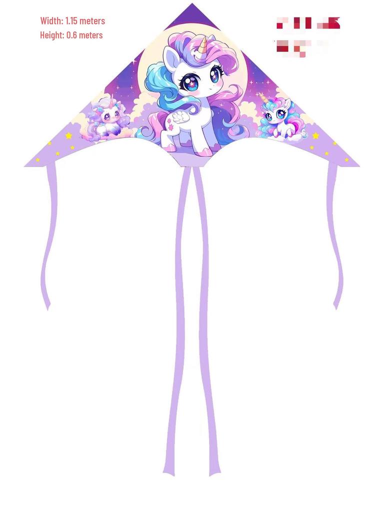 Aquilone Unicorno Colorato per Bambini e Adulti - Facile da Far Volare con Brezza Leggera