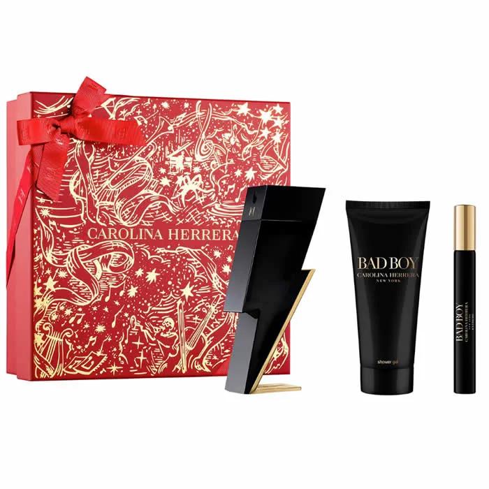 Carolina Herrera Bad Boy Eau De Toilette Spray 100 мл Набор из 3 предметов