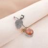 Rare Peach Moonstone Pendant 925 Solid Silver Gemstone Jewelry Tow Tone Pendant PP-55-21