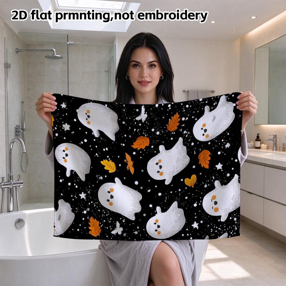 Autumn Ghost Towel, Quick Dry Absorbent Bath Towel