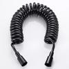 Black Style Flexible Spring Shower Hose Water Plumbing Toilet Bidet Sprayer Gun Connect Pipe Telephone Line Style 150cm / 200cm