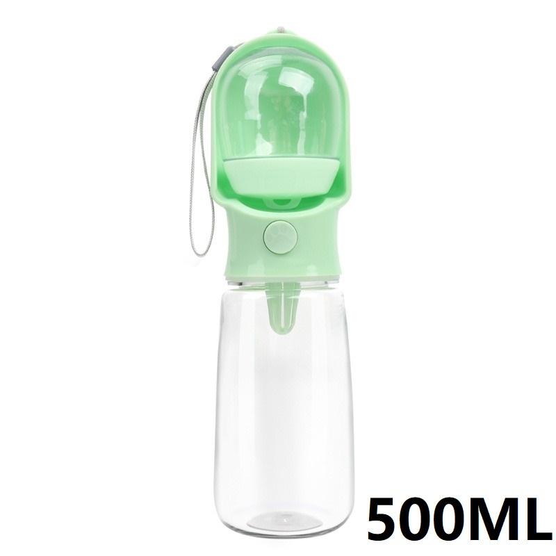 Auslaufsichere 2-in-1 Hundewasserflasche mit Futteraufbewahrung, tragbarer Haustier-Wasserspender für Spaziergänge, Reisen, Outdoor-Aktivitäten