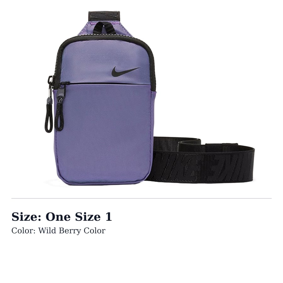Nike Polyester Sling Bag Unisex Wild Berry CV1064-528