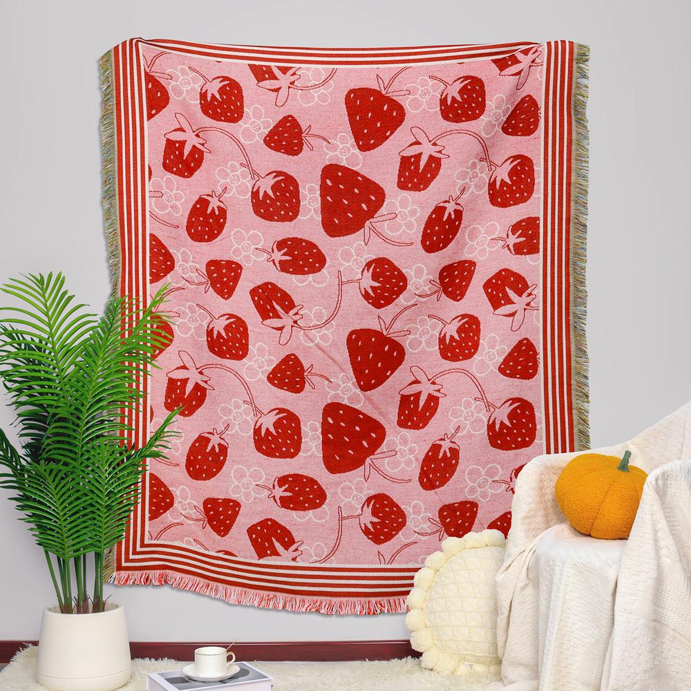 Outdoor Camping Blanket Moisture-proof Jacquard Picnic Mat Ins Wind Universal Cover Sofa Towel Thread Blanket