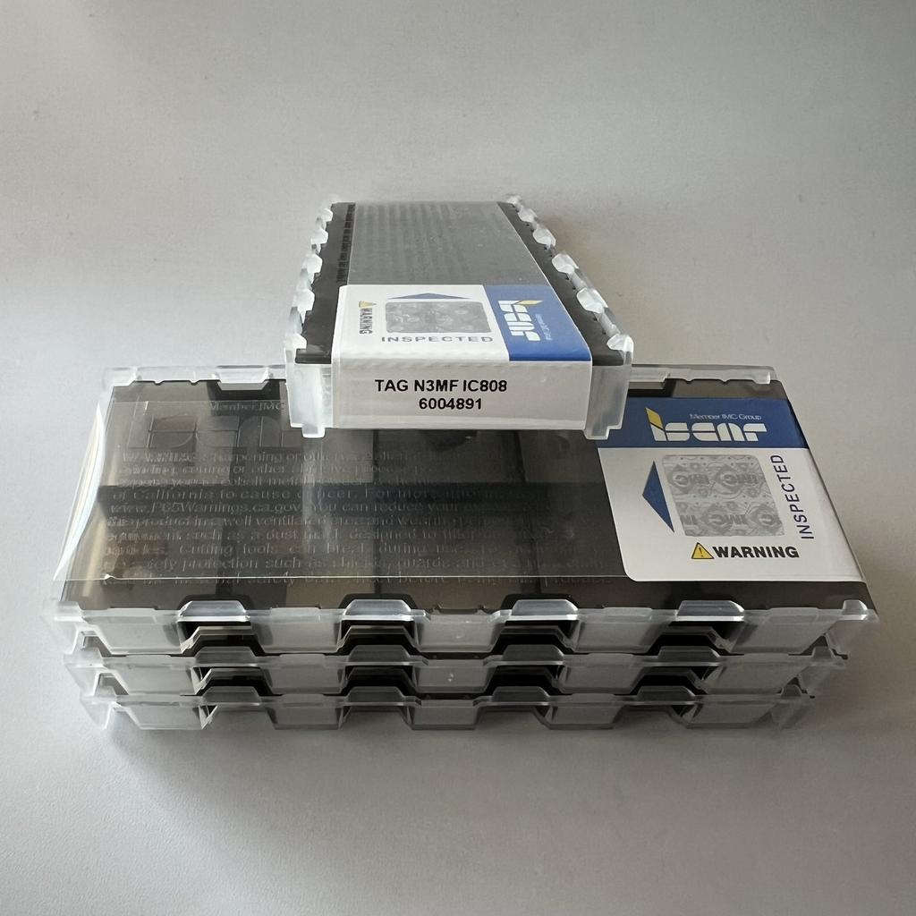 ISCAR / TAGN3MF IC808 / Industrial indexable carbide inserts 10 Pcs