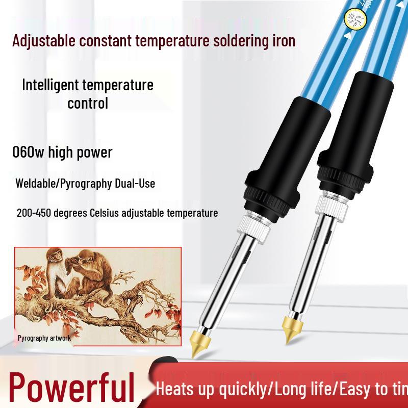 71-Piece Adjustable Temperature Pyrography Pen Set with US/EU/UK Standards