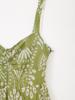 2025 Summer Women's European and American Style Hollow-out Embroidery Midi Dress with Spaghetti Straps