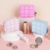 Mini cosmetic pouch small item holder womens makeup quilting lightweight lipstick bag rectangular cute self-standing vertical stylish portable trip