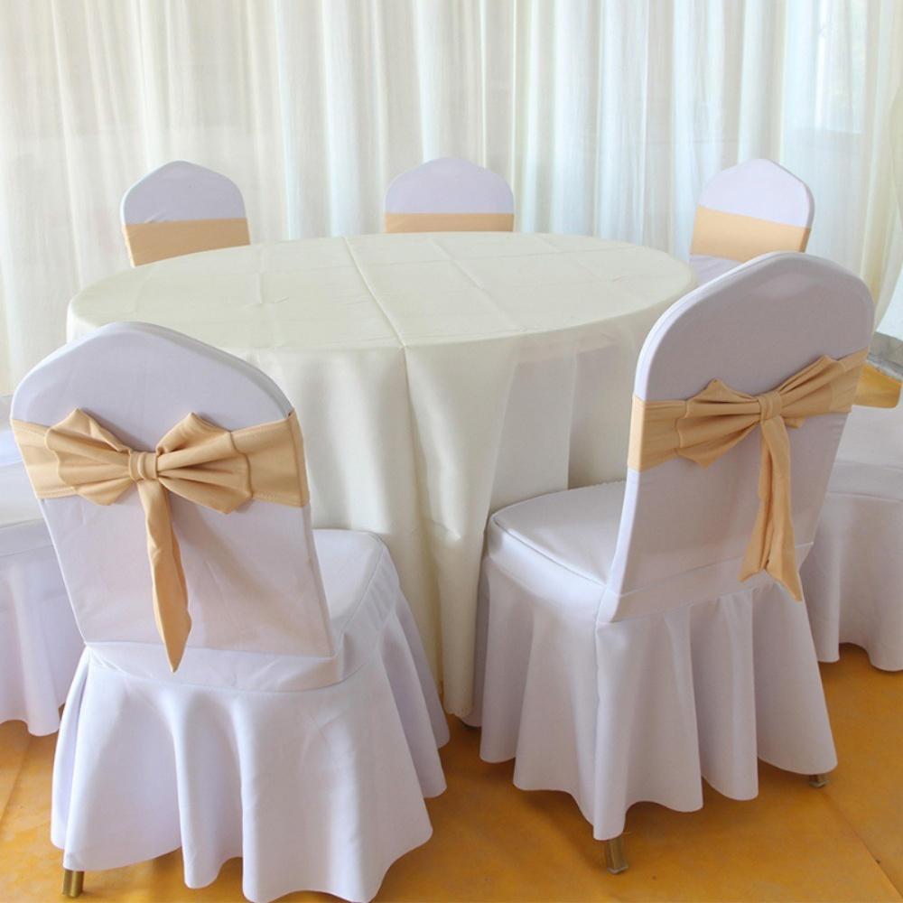 Christmas Chair Cover Bow New Sashes Elastic Bow Tie Chair Back Stretch Band Ribbons for Wedding Party Banquet Event Decoration