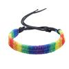 Klassisches Regenbogen geflochtenes Schnurarmband Verstellbarer Schmuck Buntes handgefertigtes Armband Boho Stil Mode