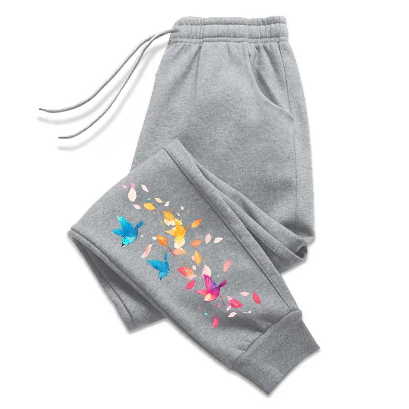 Cute Birds Printed Trousers Hota Sale Women's Sweatpants Daily Casual Sports Fitness Jogging Pants Women's Clothes