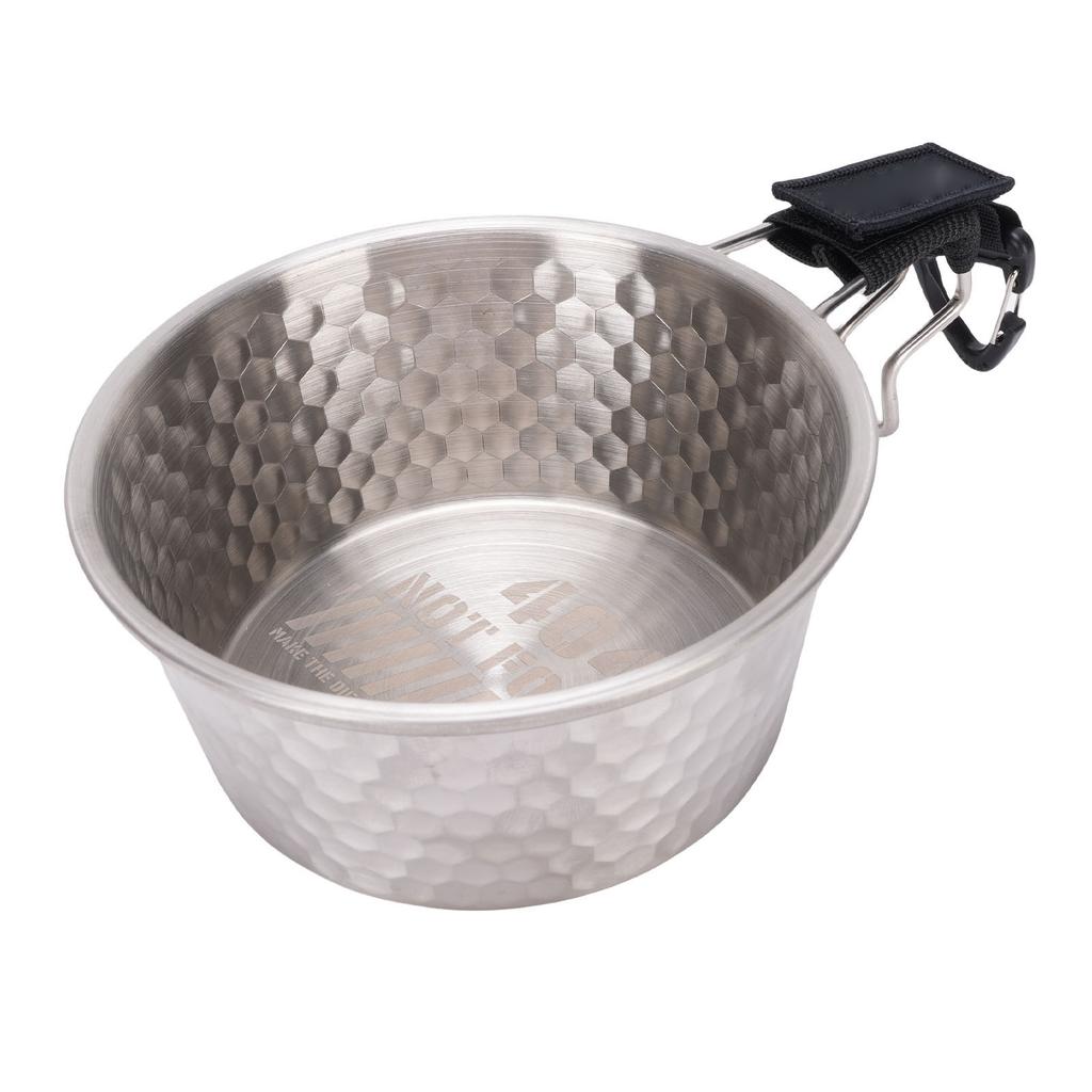 Camping Bowl with Handle 304 Stainless Steel Portable Outdoor Rice Bowl Camping Tableware for RV