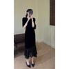 High temperament dress women's clothing autumn new black skirt autumn small black dress early autumn dress