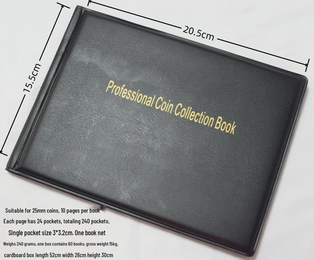 Cross-Border Coin, Medal & Philately Collection Album with Hard-Shell, Transparent Storage for Silver Dollars & Banknotes