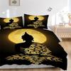 3pc Buddha Moon Cover Set - 1 Quilt Cover + 2 Pillowcases, All Seasons Bedroom Setting, Perfect for Home003